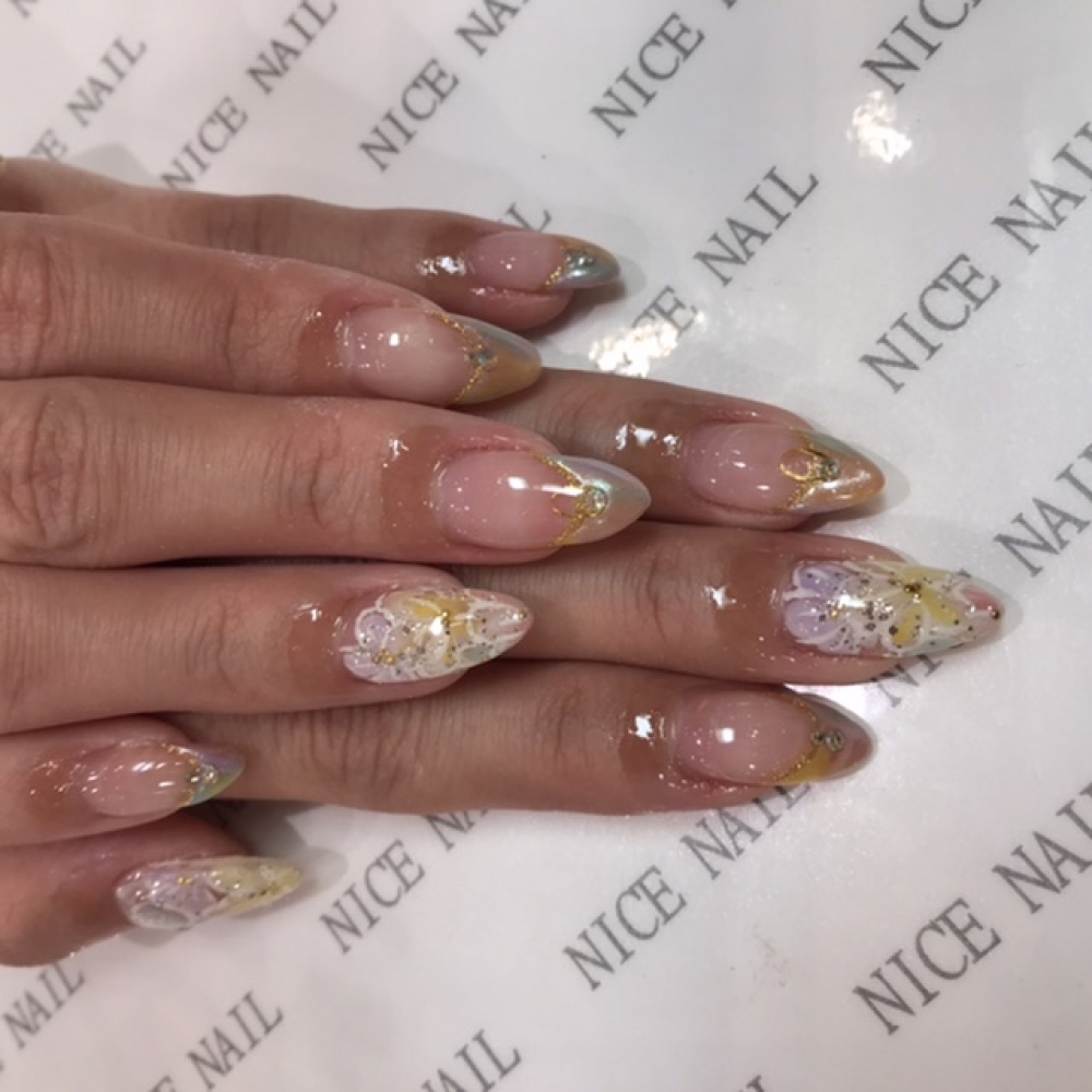 フレンチネイル　2023/03/16 ナイスネイル イオン吉川美南店