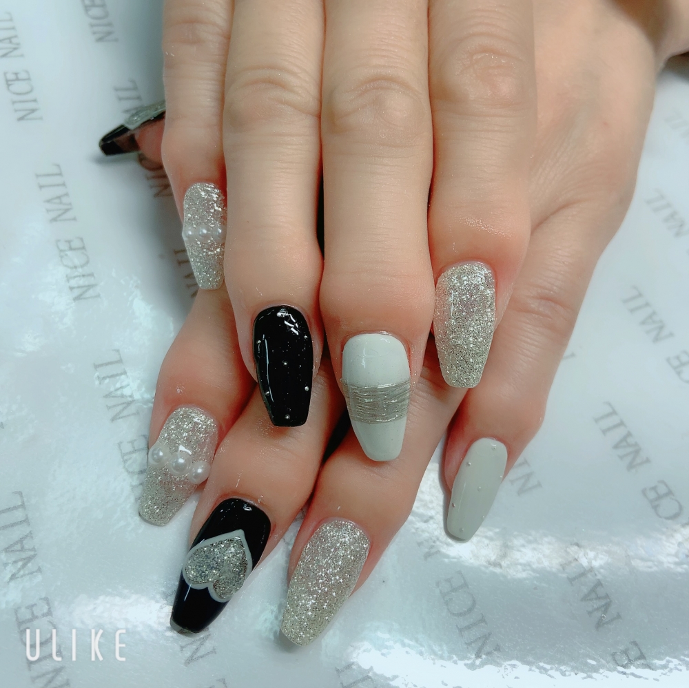 ▶︎ネイルシール/ファスナー/シルバー ネイルシール 【シルバー