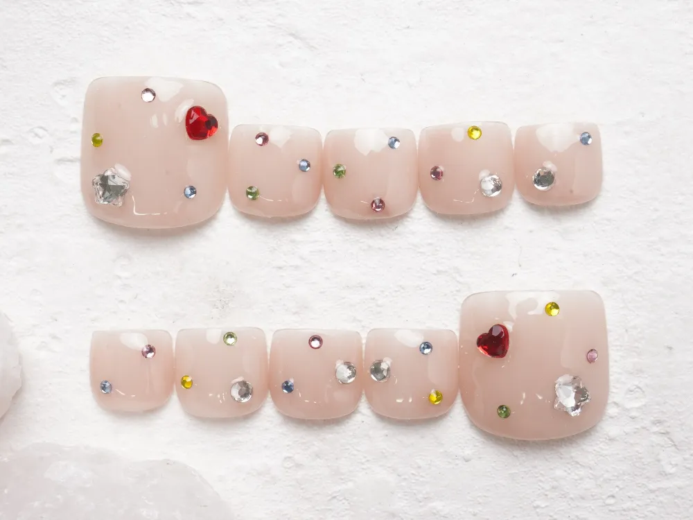 (310)キラキラ×宝石箱ネイル｜フットネイル