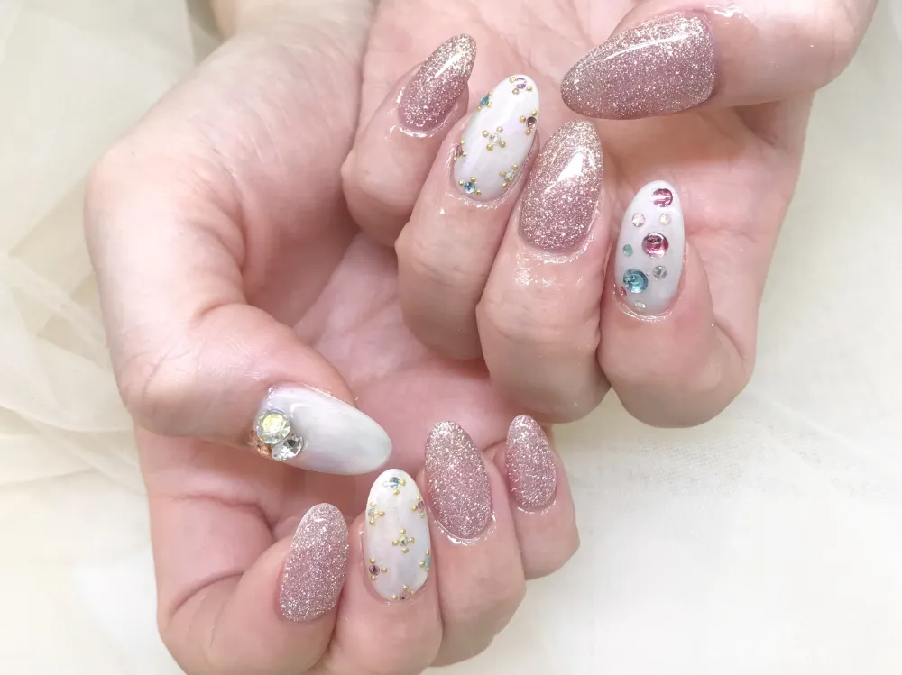 フラッシュラメ×ストーンネイル