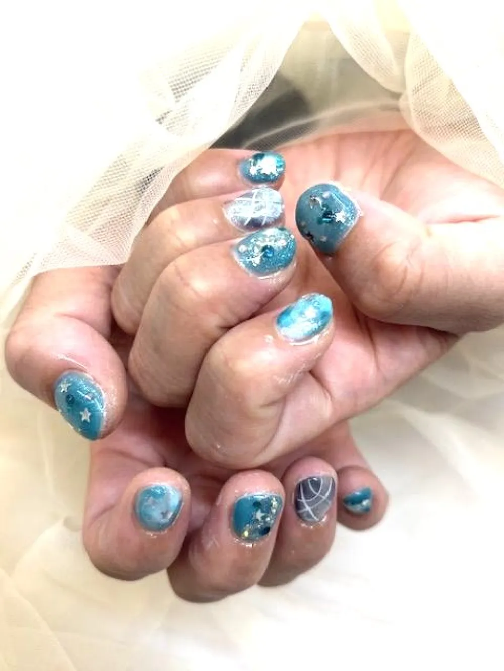 ターコイズグリッターニュアンス