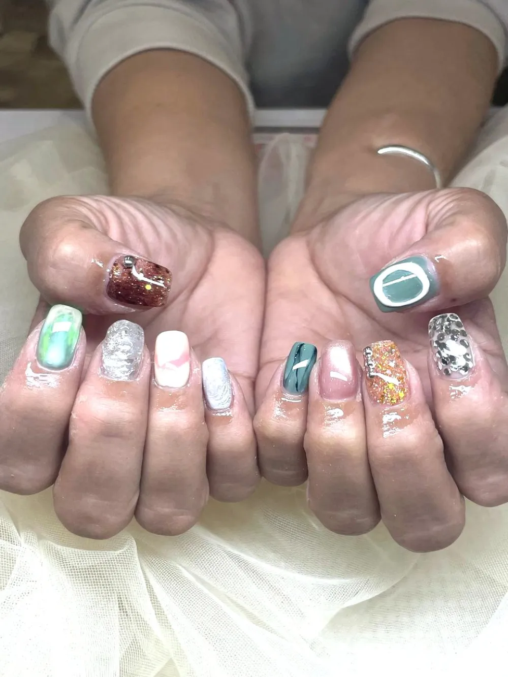 ミックスアートキラキラネイル