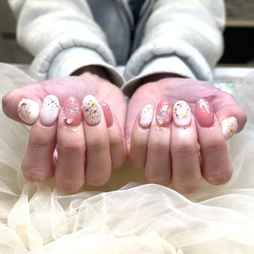 ピンクバタフライドライフラワー