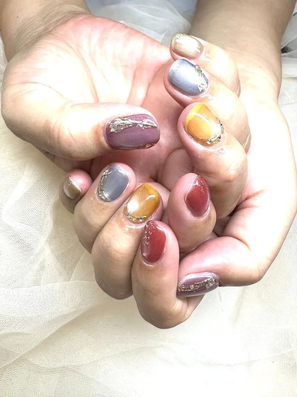 マルチカラーニュアンスネイル