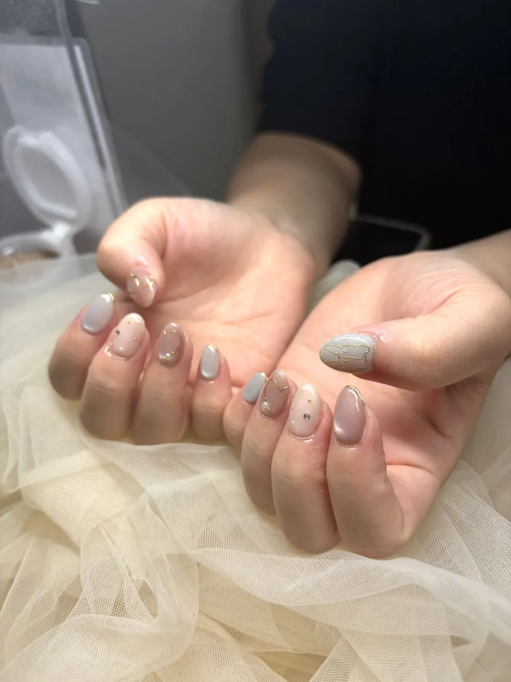 グレーピンクニュアンスミックス
