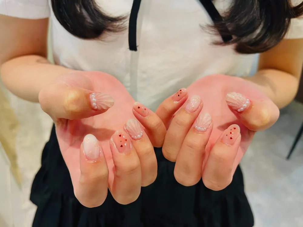 シェルパールハートグリッター