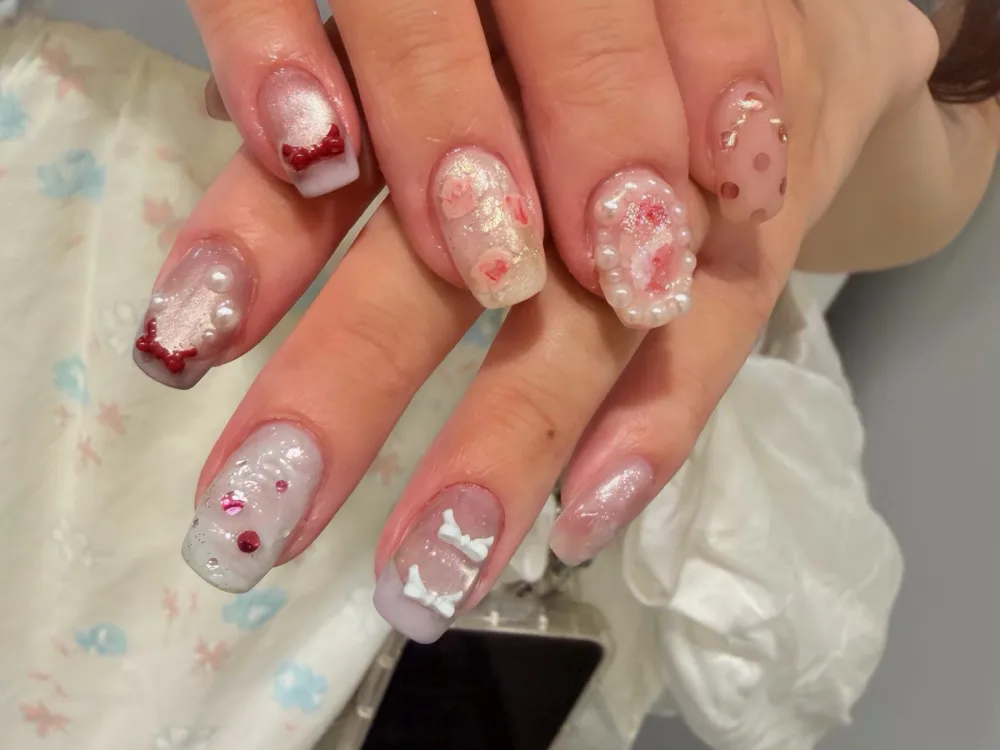 パールビジューリボン