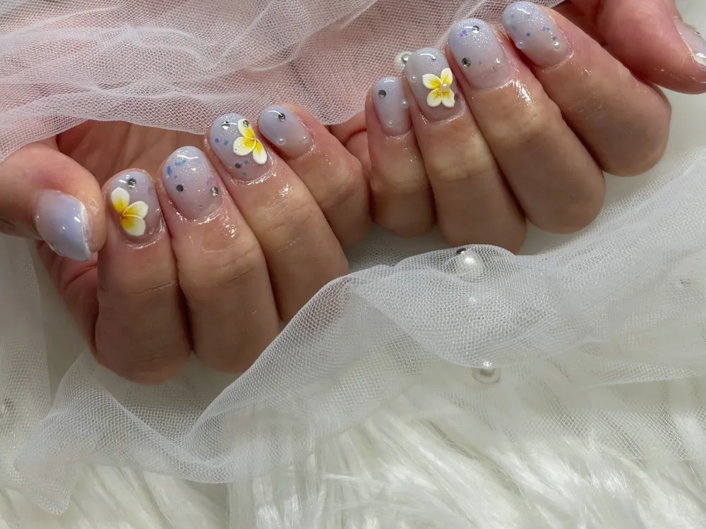 ラベンダーフラワーラメ