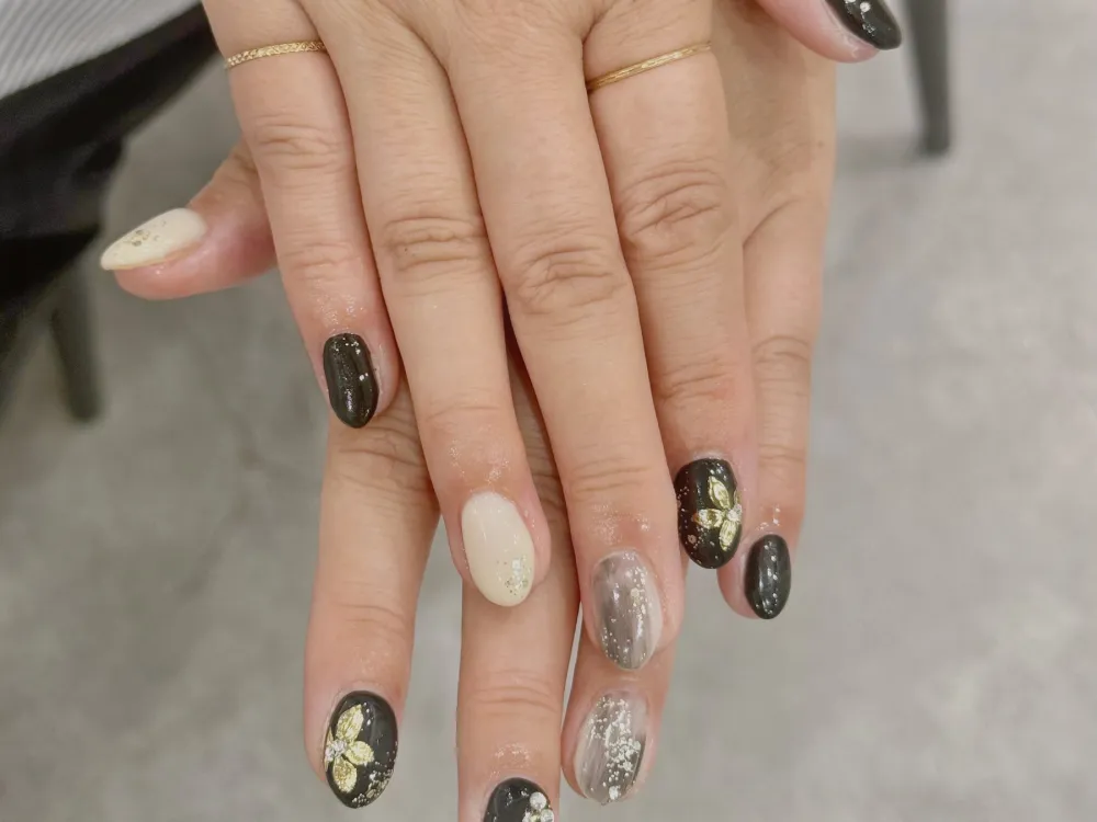 黒金花ビジューミックス